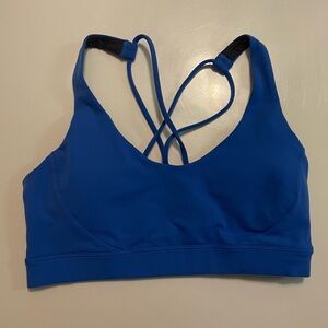 Prana blue crisscross back sports bra M